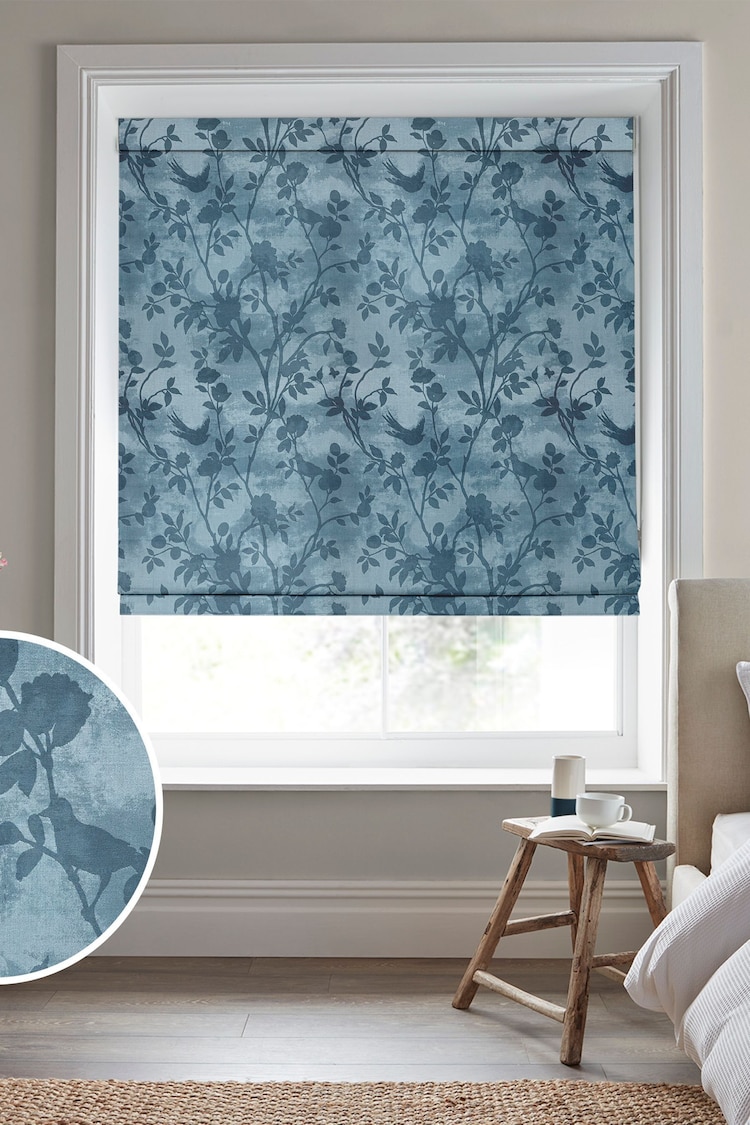 Laura Ashley Blue Eglantine Made To Measure Roman Blinds - Image 1 of 6