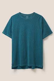 White Stuff Aqua Blue Abersoch Short Sleeve T-Shirt - Image 4 of 6