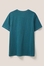 White Stuff Aqua Blue Abersoch Short Sleeve T-Shirt - Image 5 of 6