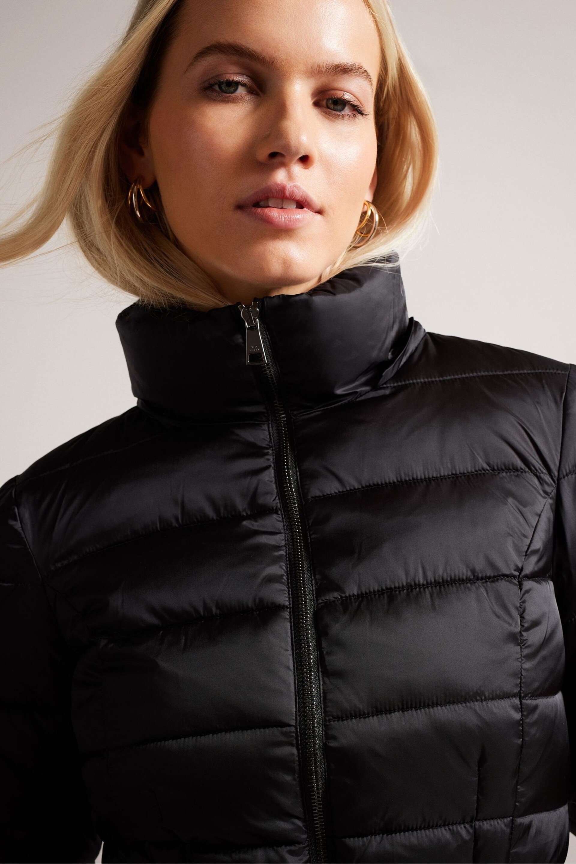 Ted Baker Black Short Abbiiee Padded Jacket - Image 4 of 5