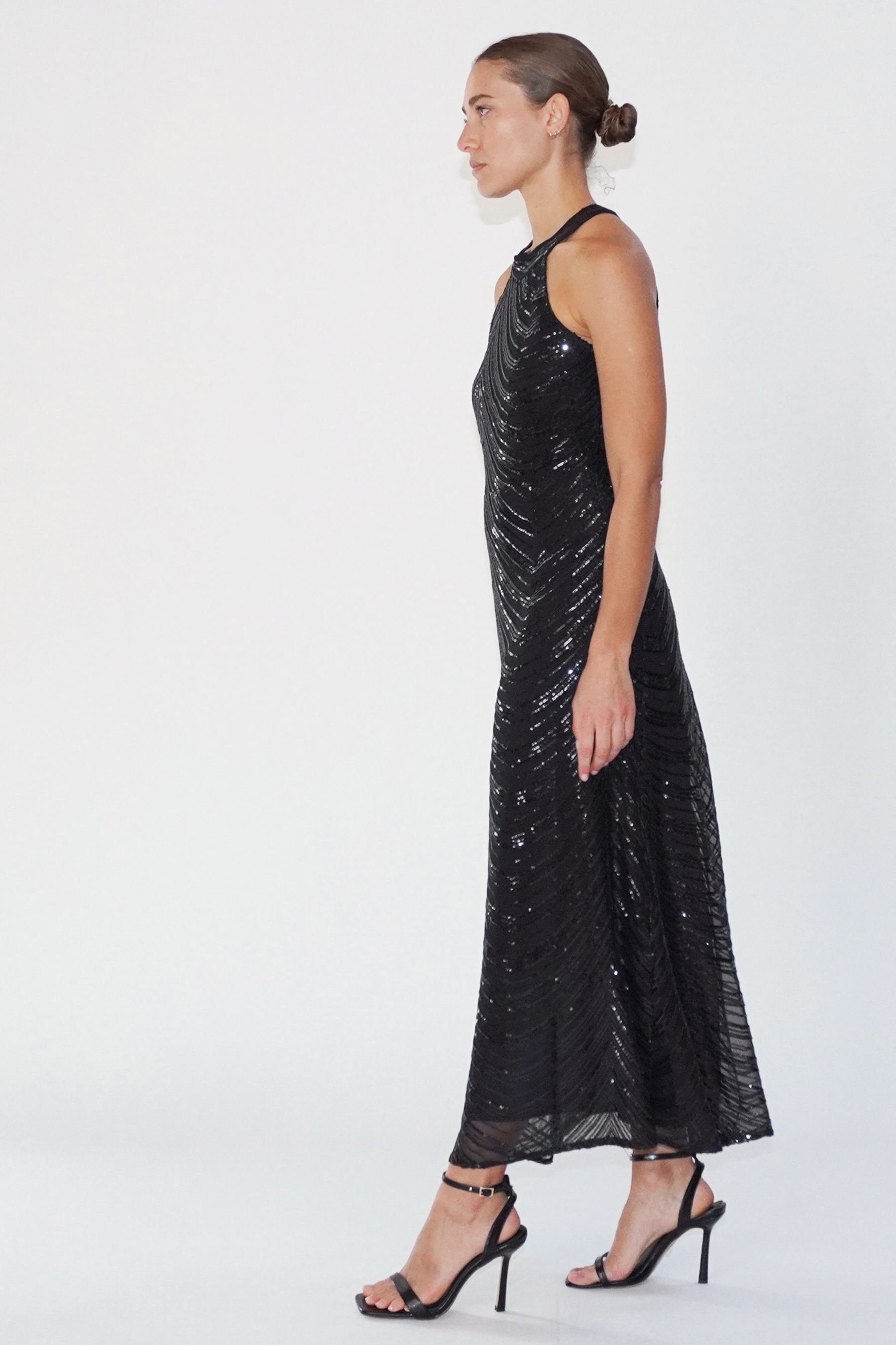 Buy Religion Black Halterneck Beaded Sequin Midi Maxi Dress from the Next UK online shop