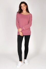 Pineapple Pink Womens Off Shoulder Longline Sweatshirt - Image 2 of 5