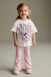 Bright Pink Disney Minnie Mouse T-Shirt and Flare Leggings Set (3mths-7yrs) - Image 2 of 11
