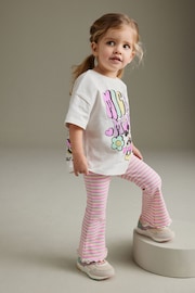 Bright Pink Disney Minnie Mouse T-Shirt and Flare Leggings Set (3mths-7yrs) - Image 4 of 11