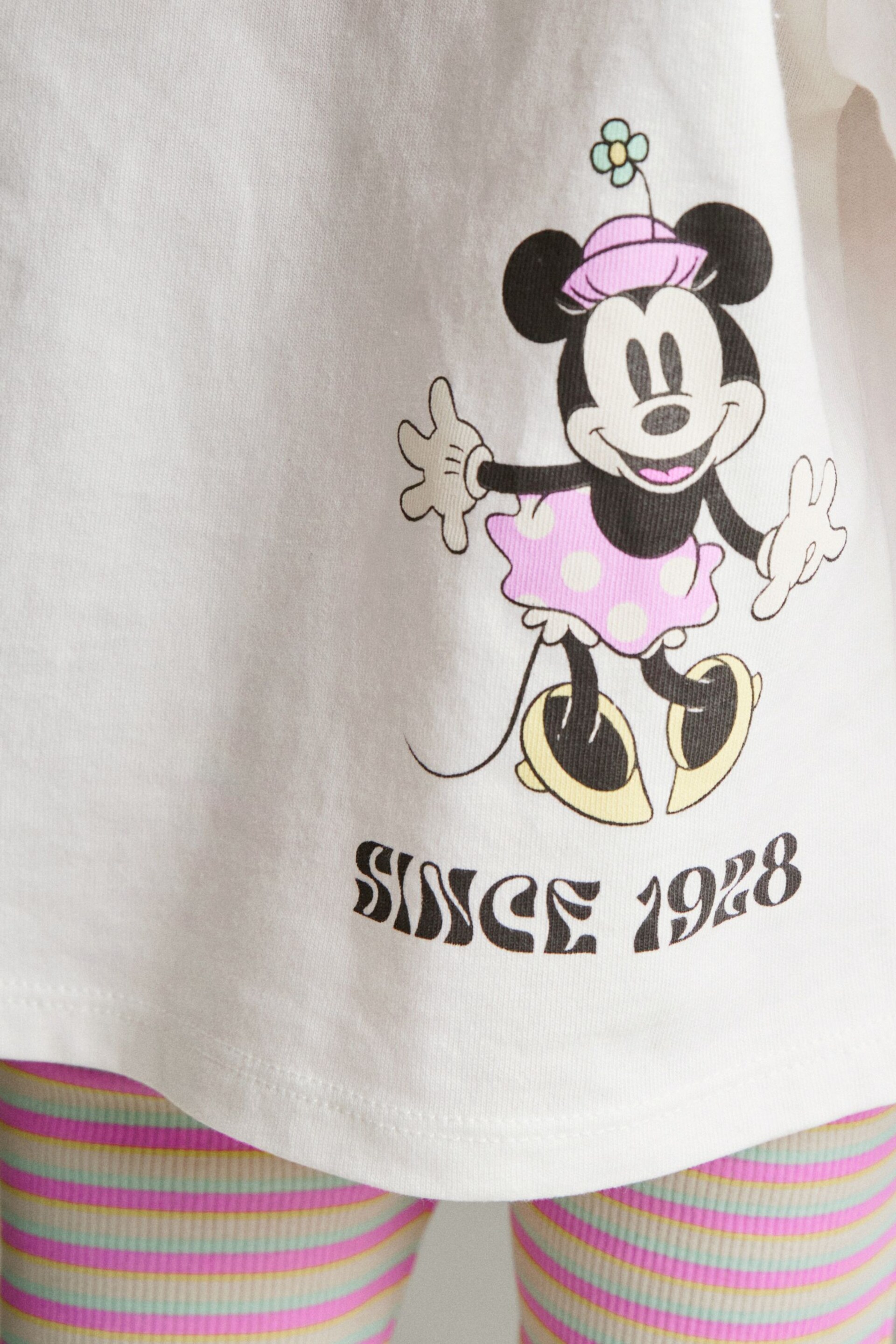 Bright Pink Disney Minnie Mouse T-Shirt and Flare Leggings Set (3mths-7yrs) - Image 7 of 11