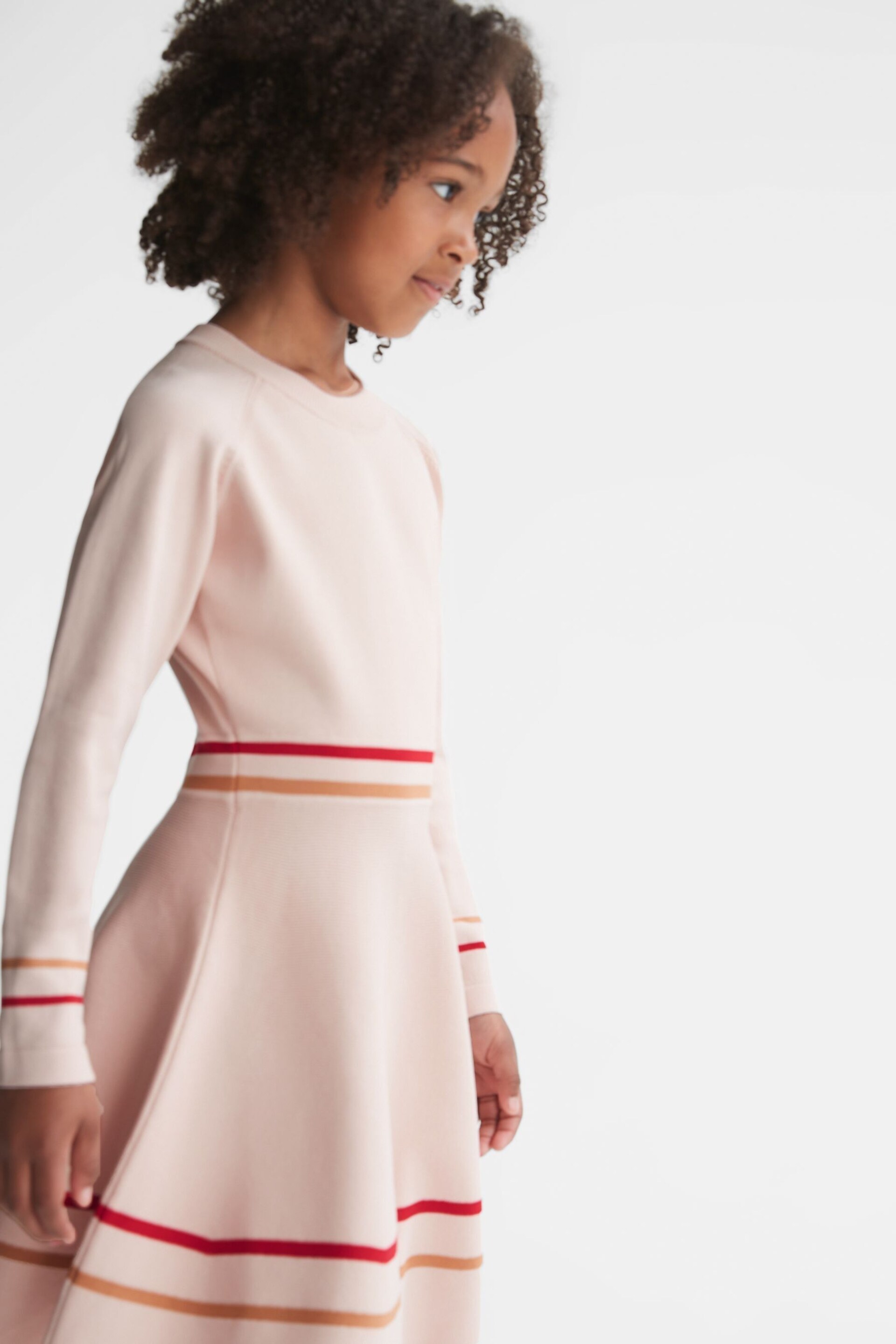 Reiss Pink Edith Junior Knitted Dress - Image 1 of 6