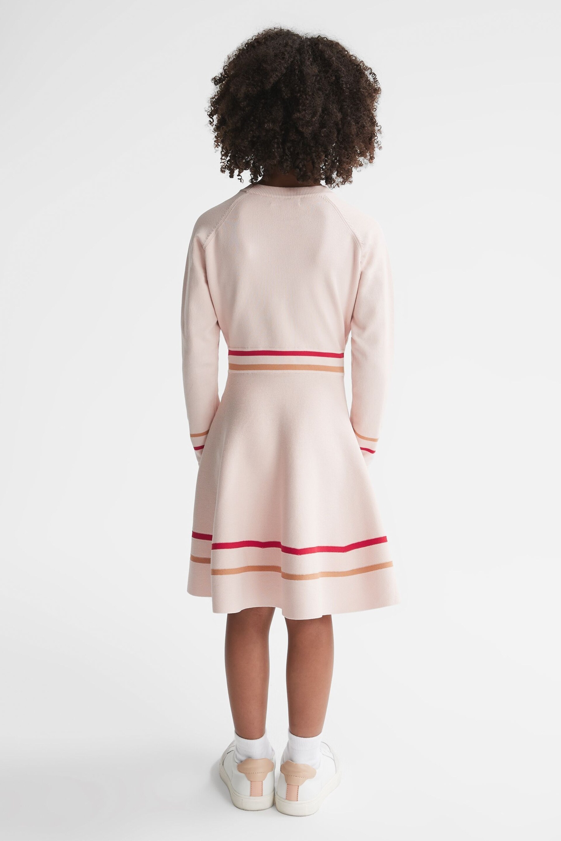 Reiss Pink Edith Junior Knitted Dress - Image 5 of 6