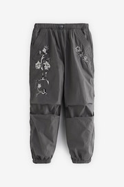 Charcoal Grey Embellished Parachute Cargo Cuffed Trousers (3-16yrs) - Image 1 of 3