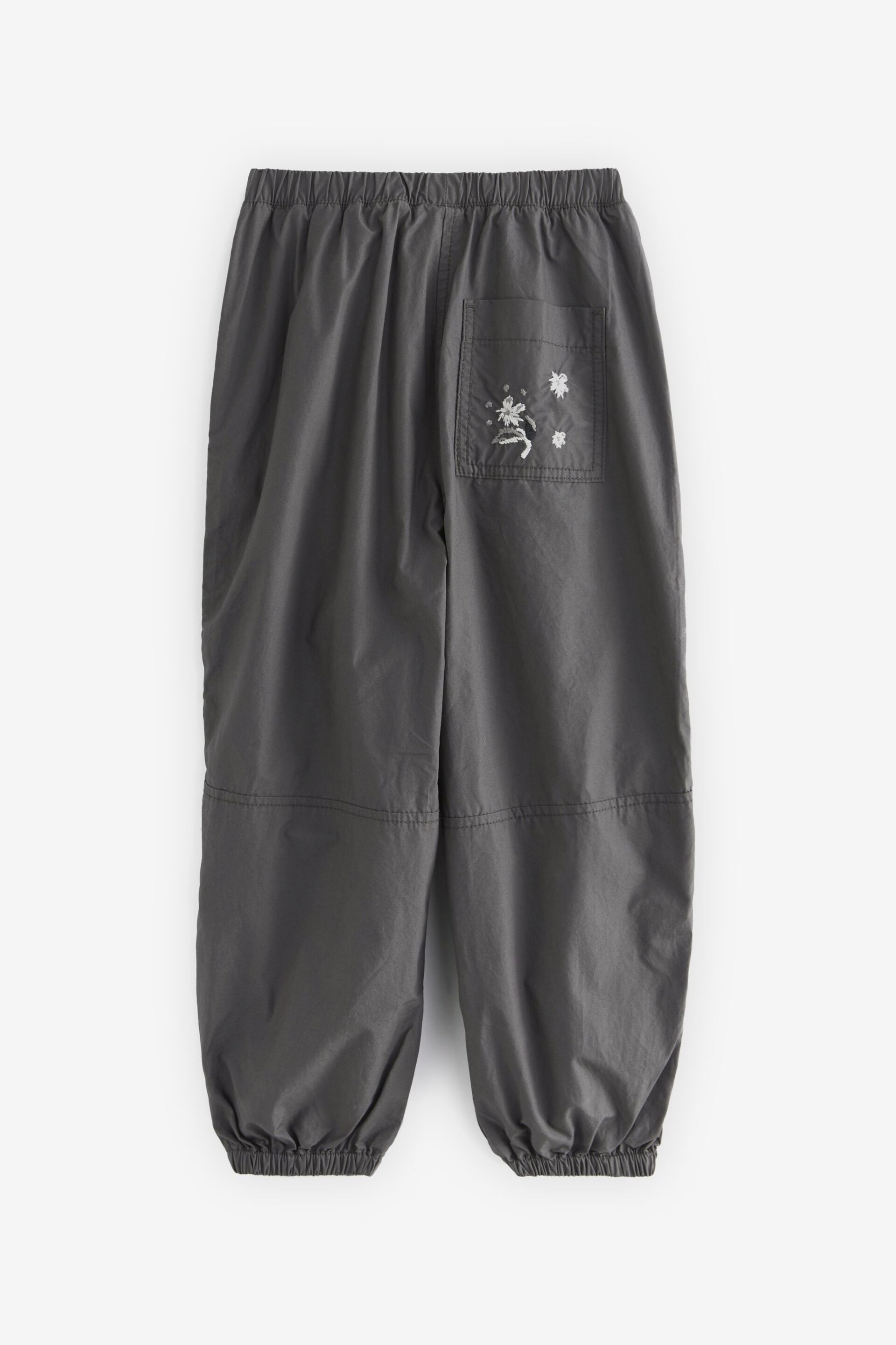 Charcoal Grey Embellished Parachute Cargo Cuffed Trousers (3-16yrs) - Image 2 of 3