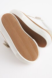 White/Green Standard Fit (F) Touch Fastening Chevron Trainers - Image 4 of 9