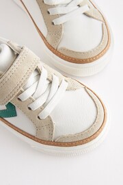 White/Green Standard Fit (F) Touch Fastening Chevron Trainers - Image 6 of 9