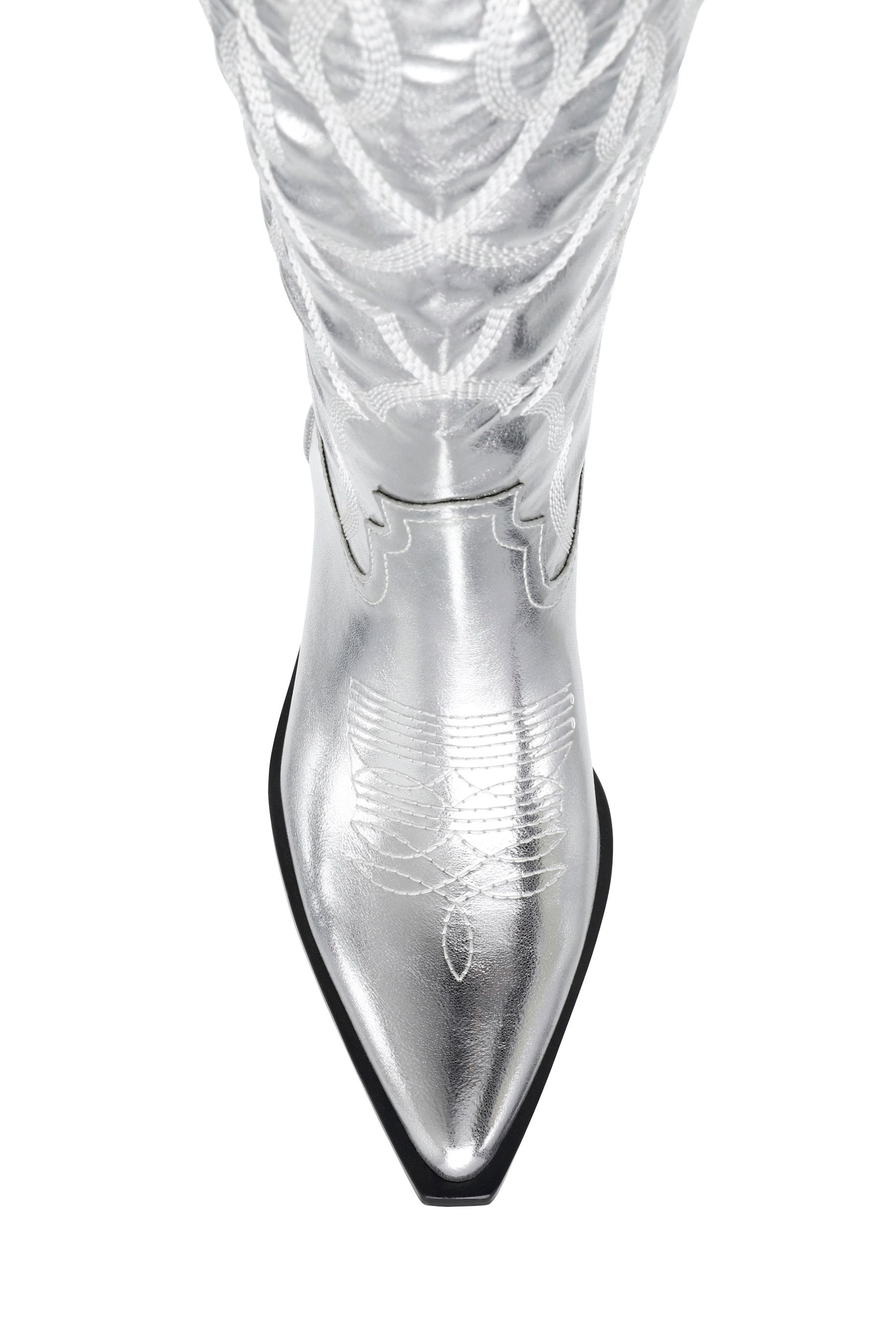 Steve madden silver booties sale