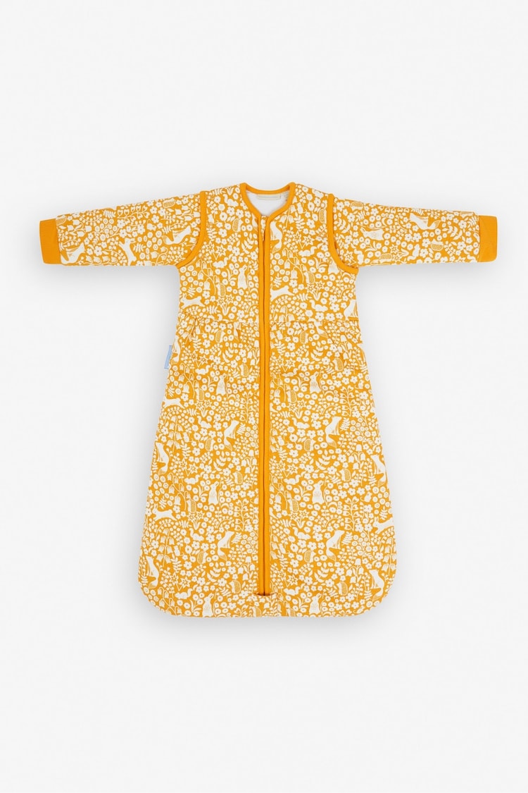 JoJo Maman Bébé Mustard Woodland 3.5 Tog Baby Sleeping Bag - Image 2 of 4