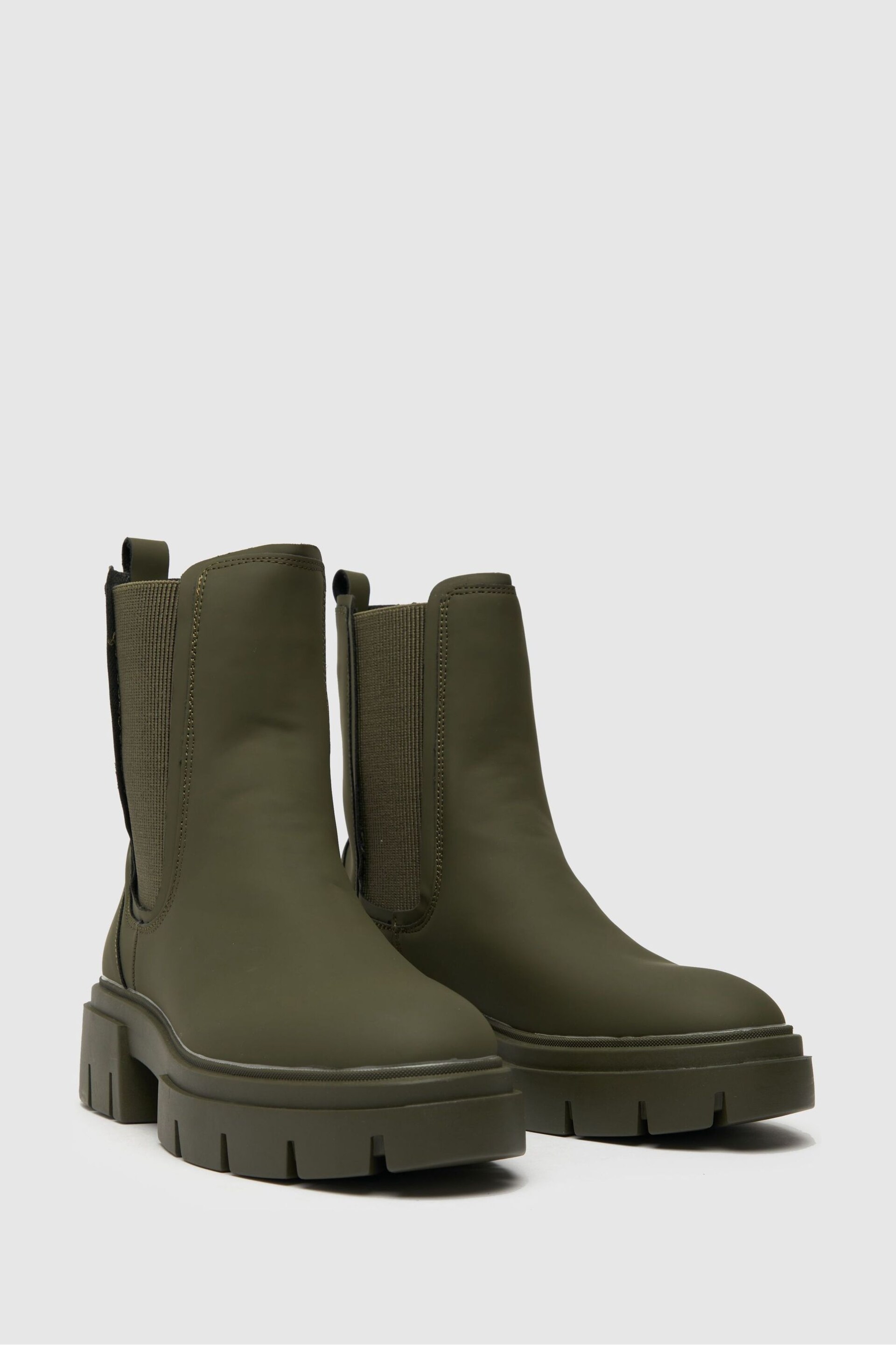 Schuh Green Amaya Chunky Chelsea Boots - Image 2 of 4