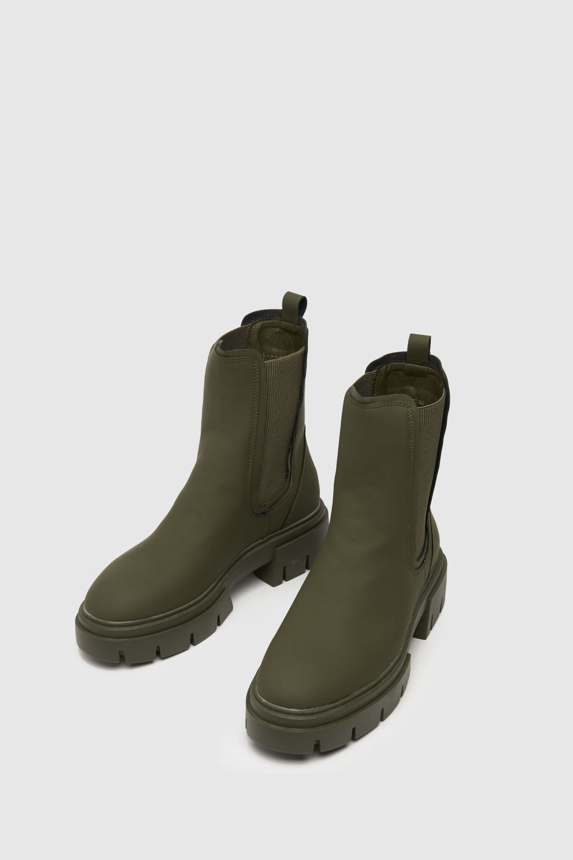 Schuh Green Amaya Chunky Chelsea Boots - Image 4 of 4