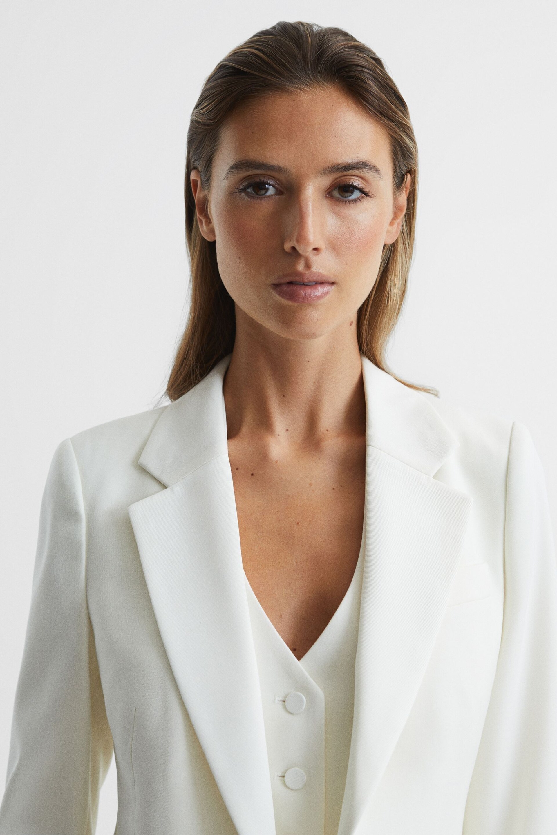 Reiss White Taite Tuxedo Blazer - Image 4 of 7