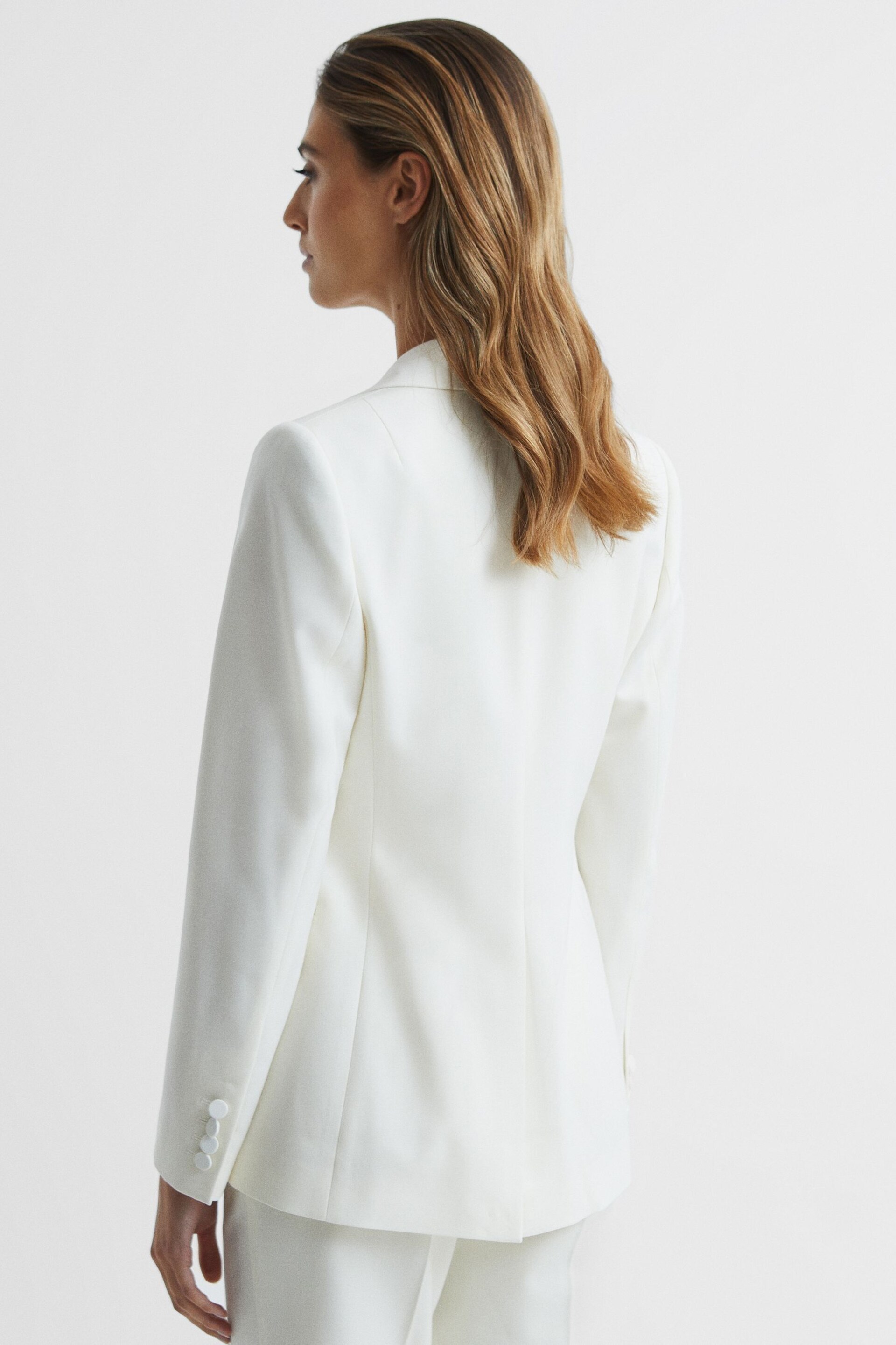 Reiss White Taite Tuxedo Blazer - Image 5 of 7