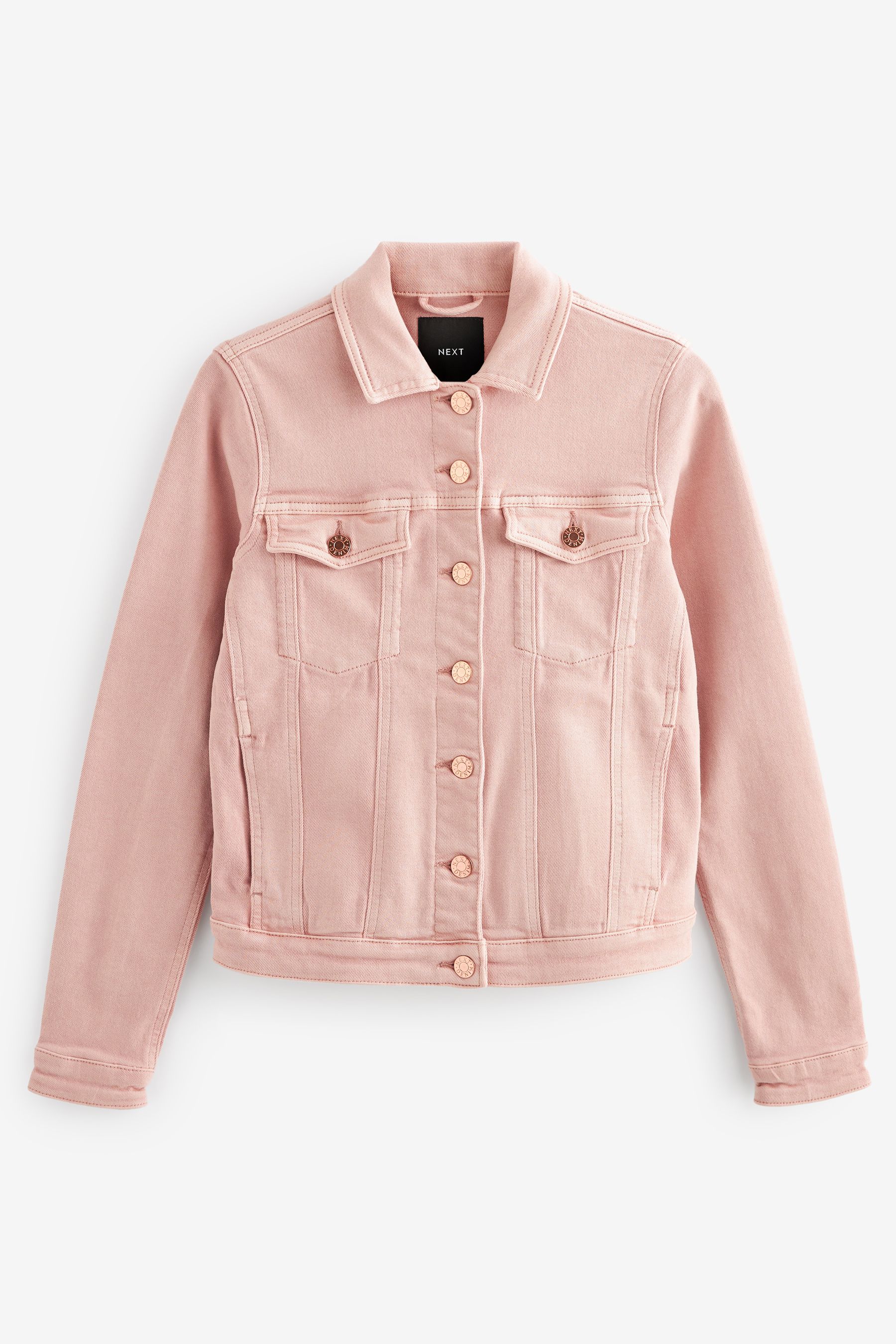 Ladies pink denim jacket on sale