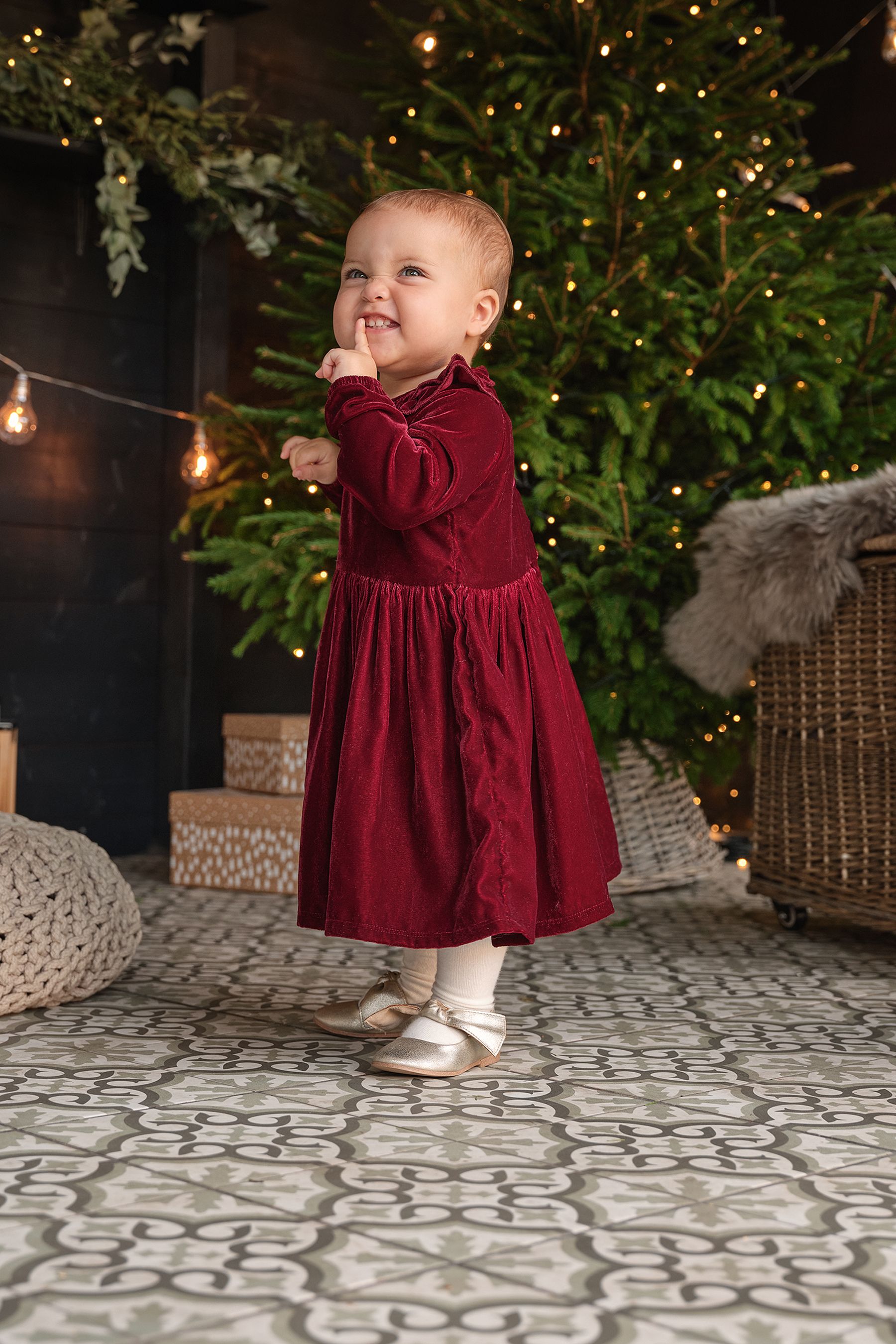 Buy Mamas Papas Red Velour Dress from Next Slovakia