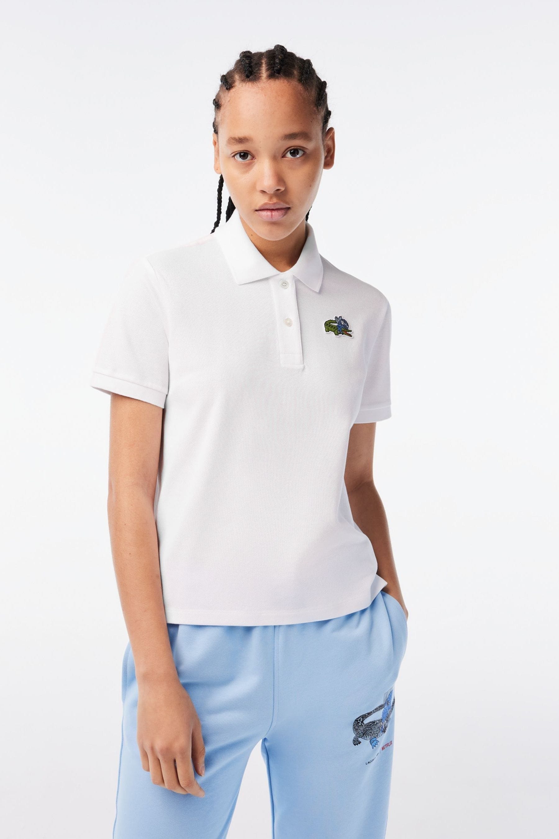 Lacoste red white blue polo clearance