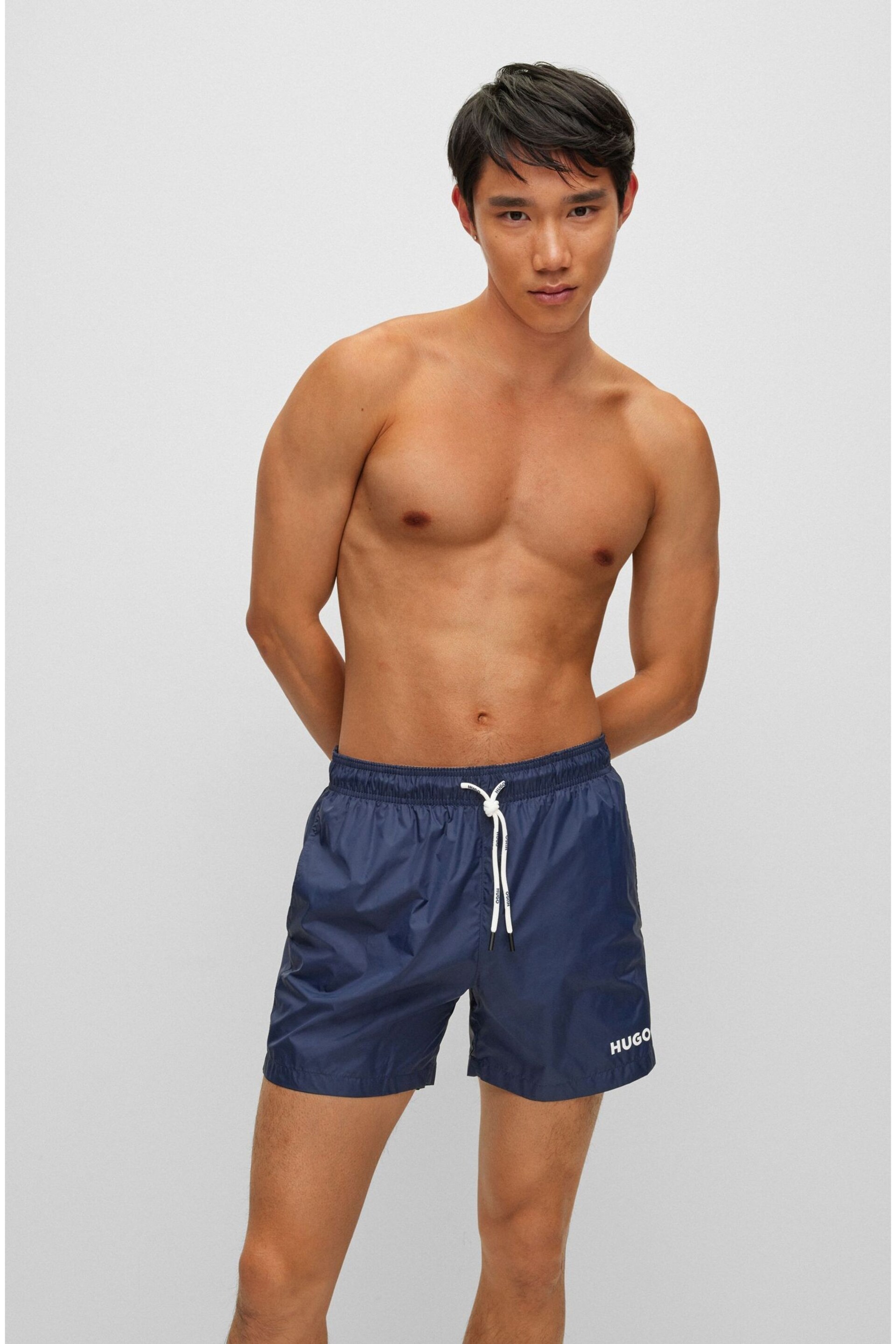 HUGO Haiti Black Swim Shorts - Image 1 of 4