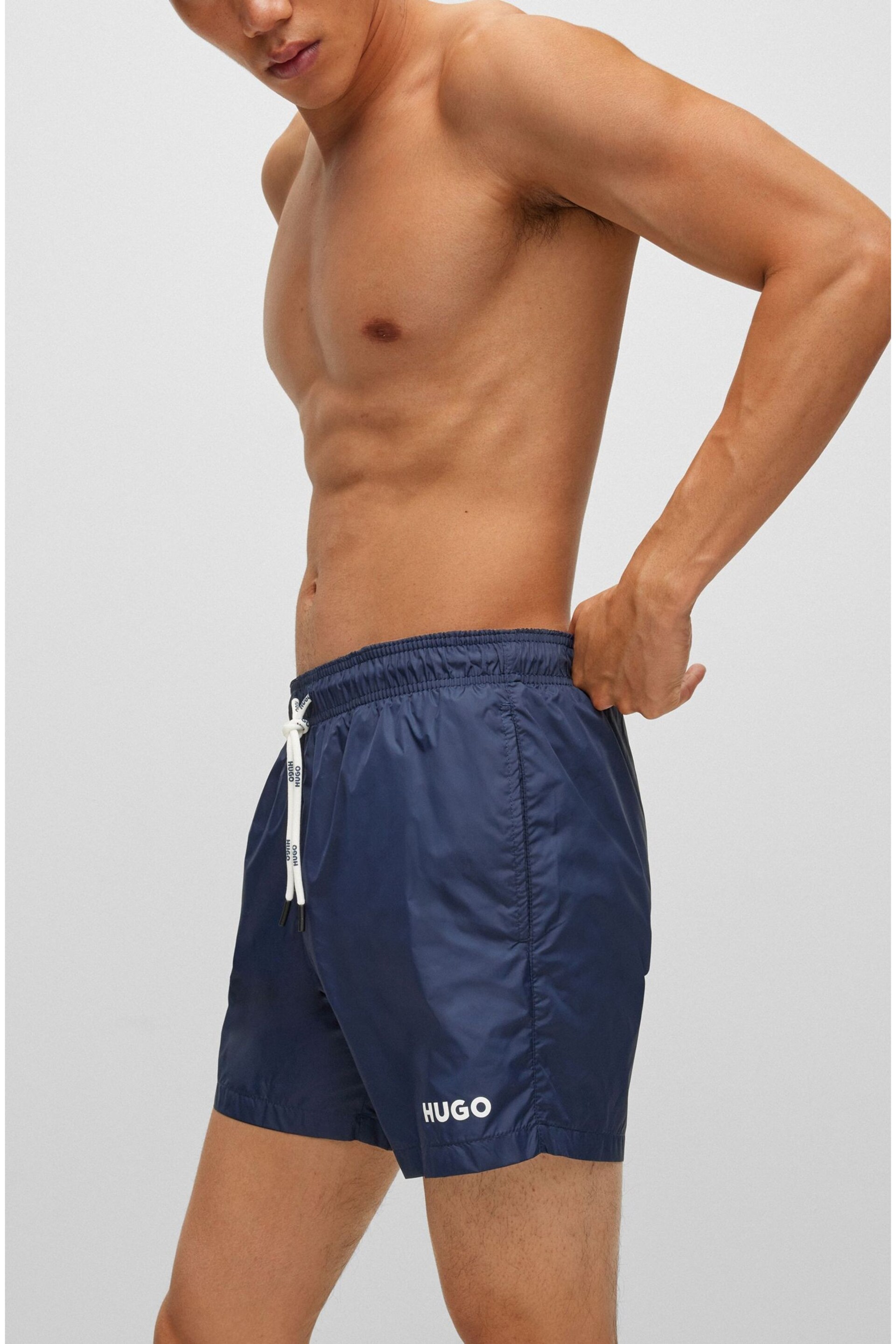 HUGO Haiti Black Swim Shorts - Image 3 of 4