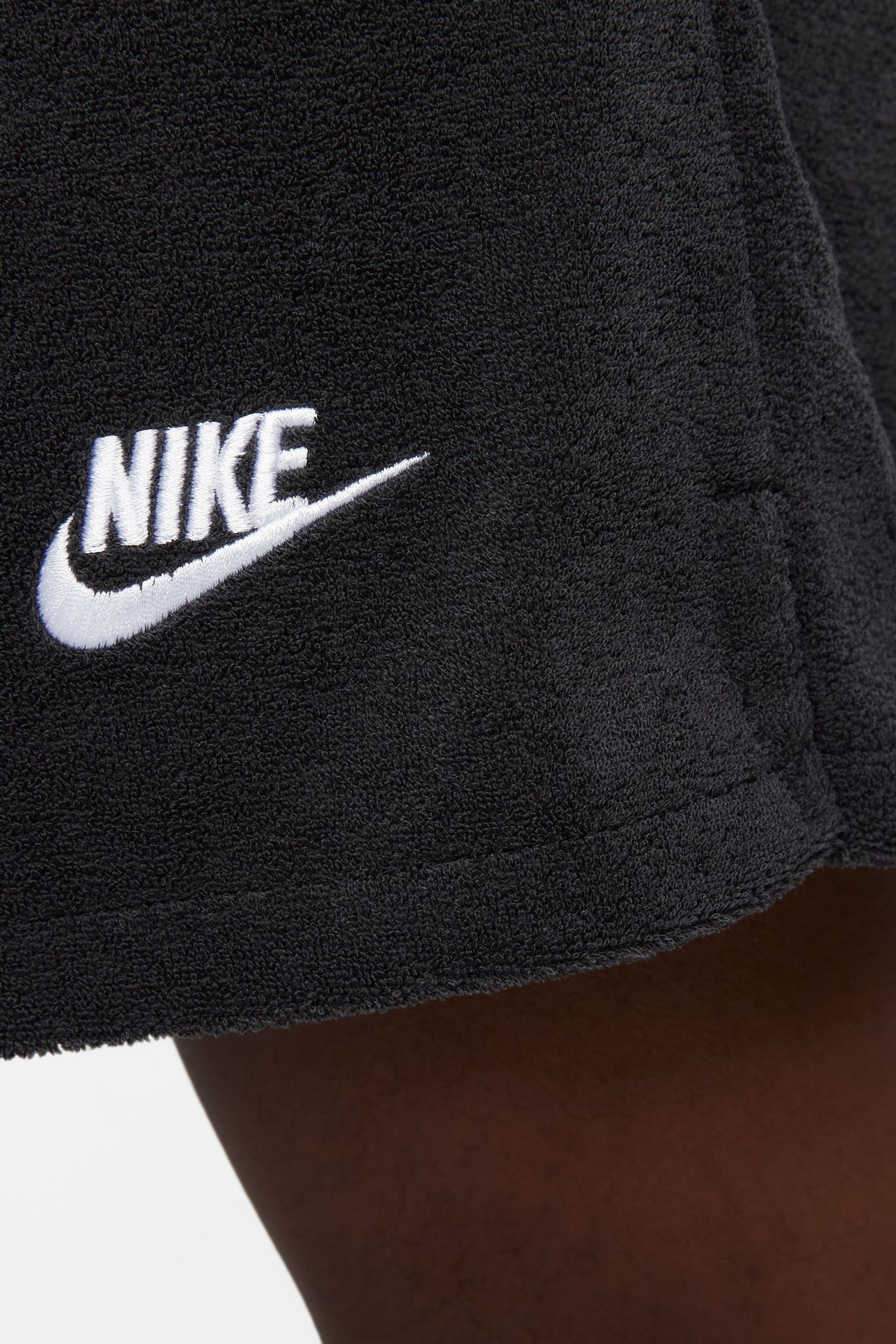 Buy Nike Black Club French Terry Towel Shorts from Next Lithuania