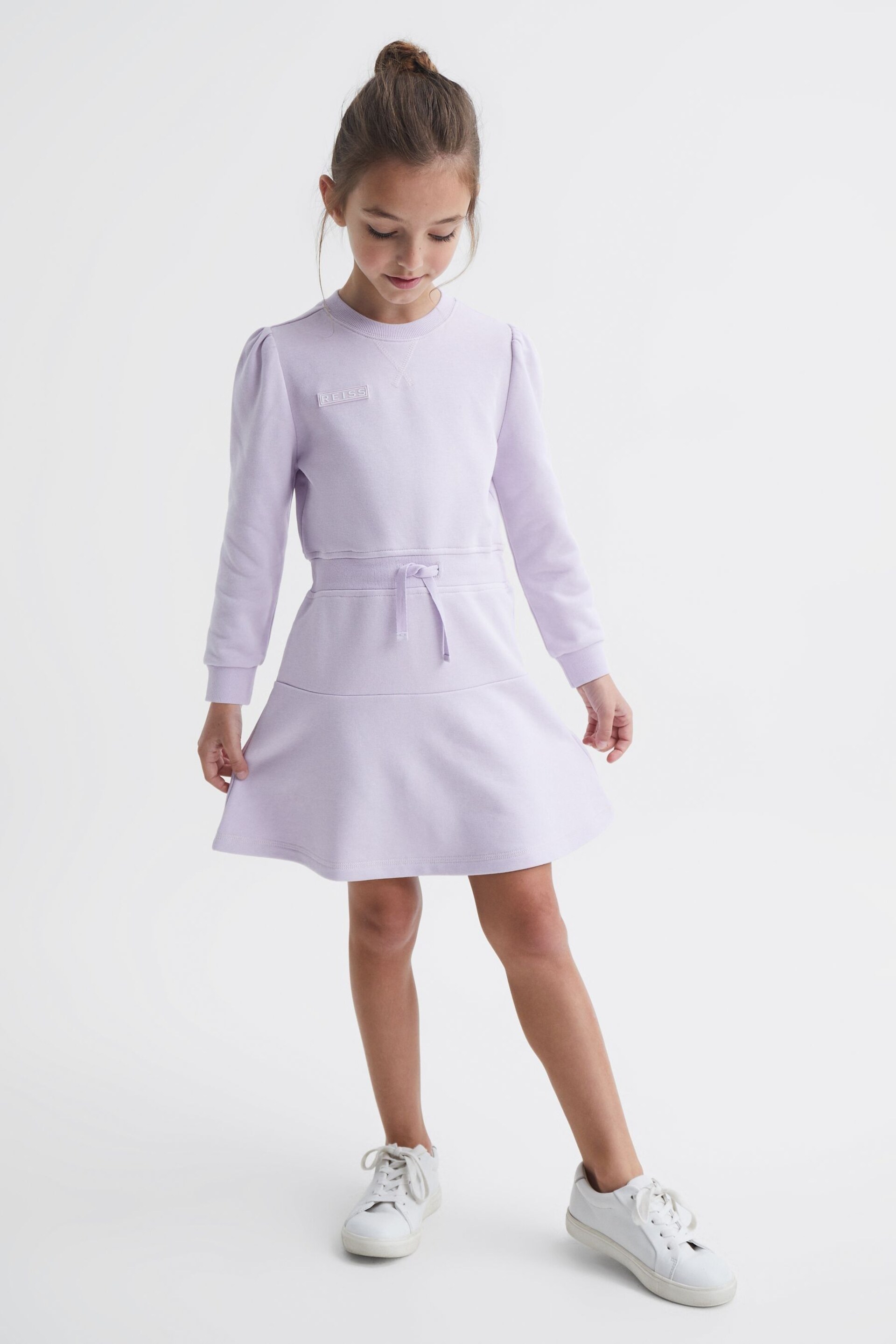 Reiss Lilac Maeve Junior Relaxed Jersey Dress - Image 1 of 7