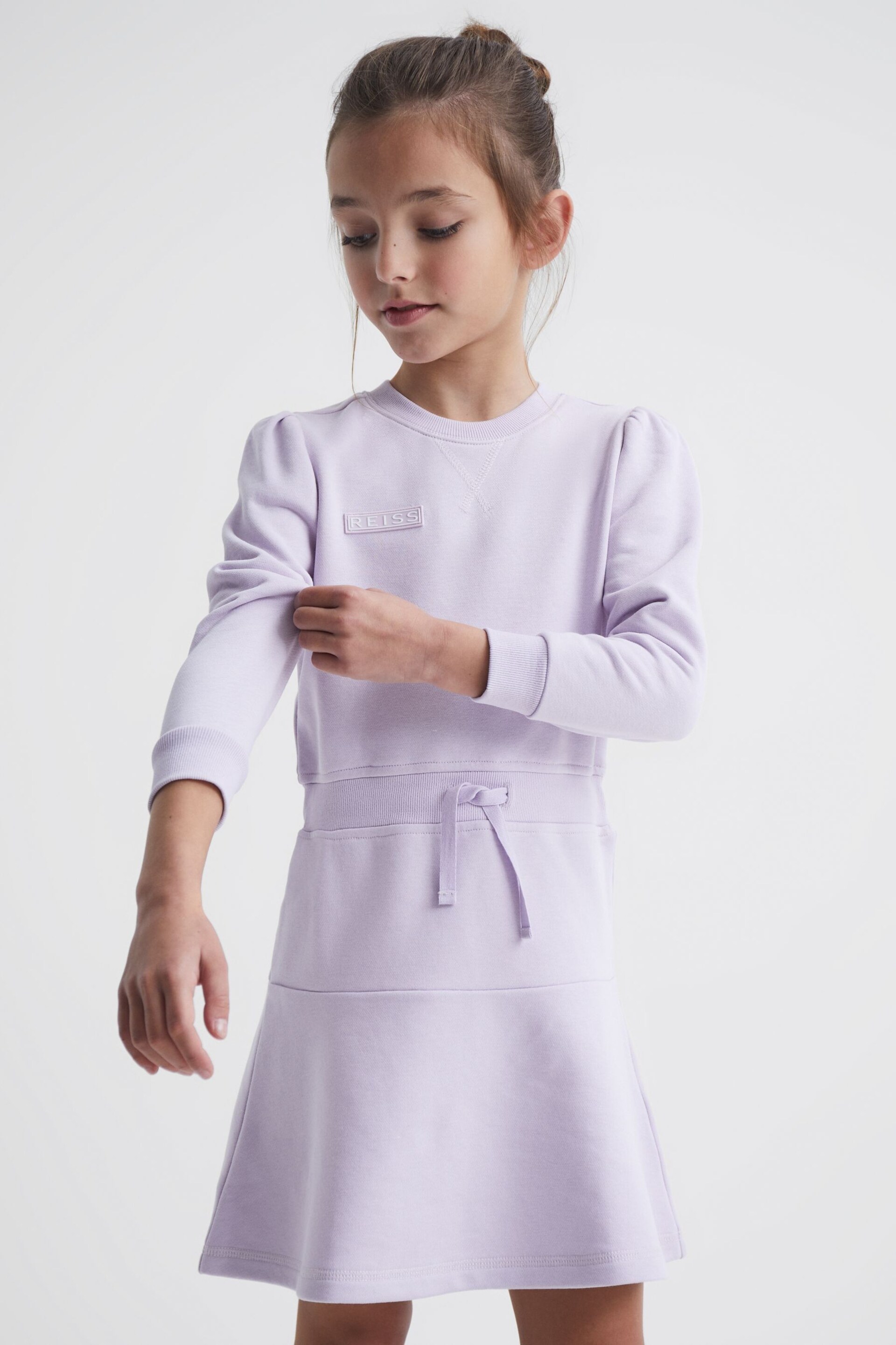 Reiss Lilac Maeve Junior Relaxed Jersey Dress - Image 3 of 7