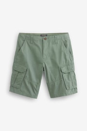 Sage Green Cotton Cargo Shorts - Image 7 of 10