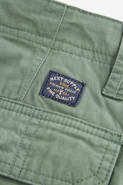 Sage Green Cotton Cargo Shorts - Image 8 of 10