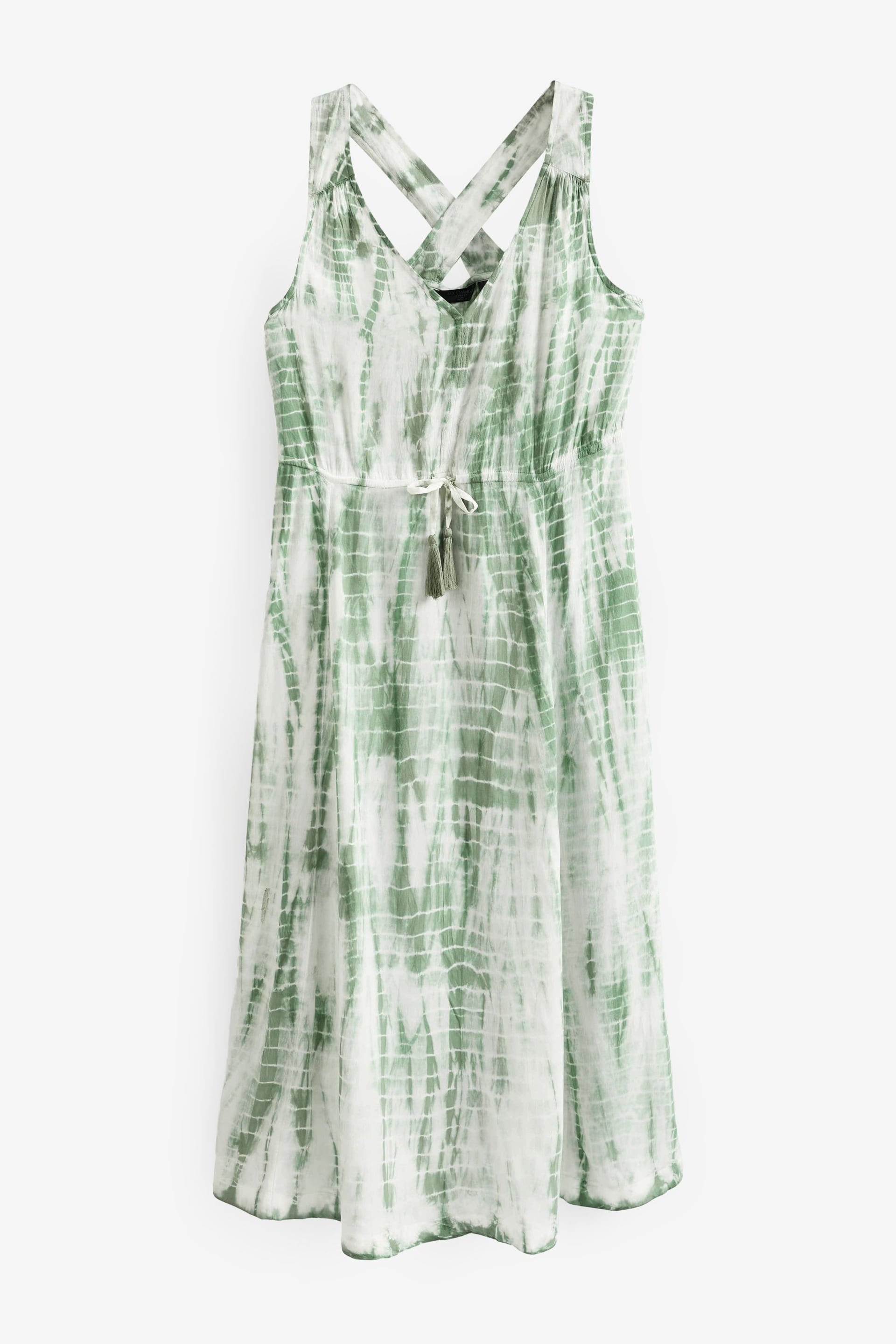 Accessorize Green Cross Back Tie Dye Dress - Image 4 of 4