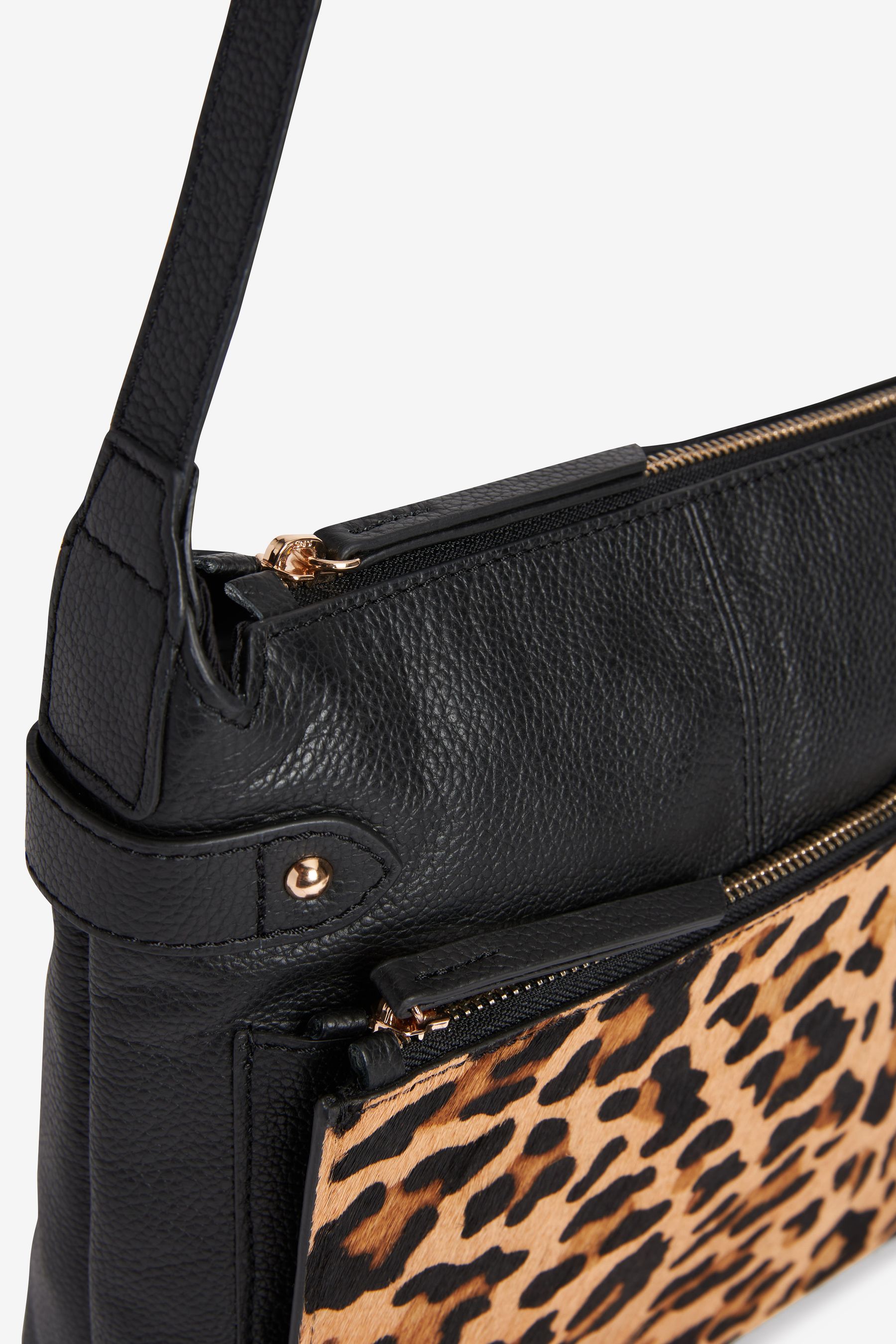 Buy Animal Print Leather Pocket Messenger Bag from Next Luxembourg