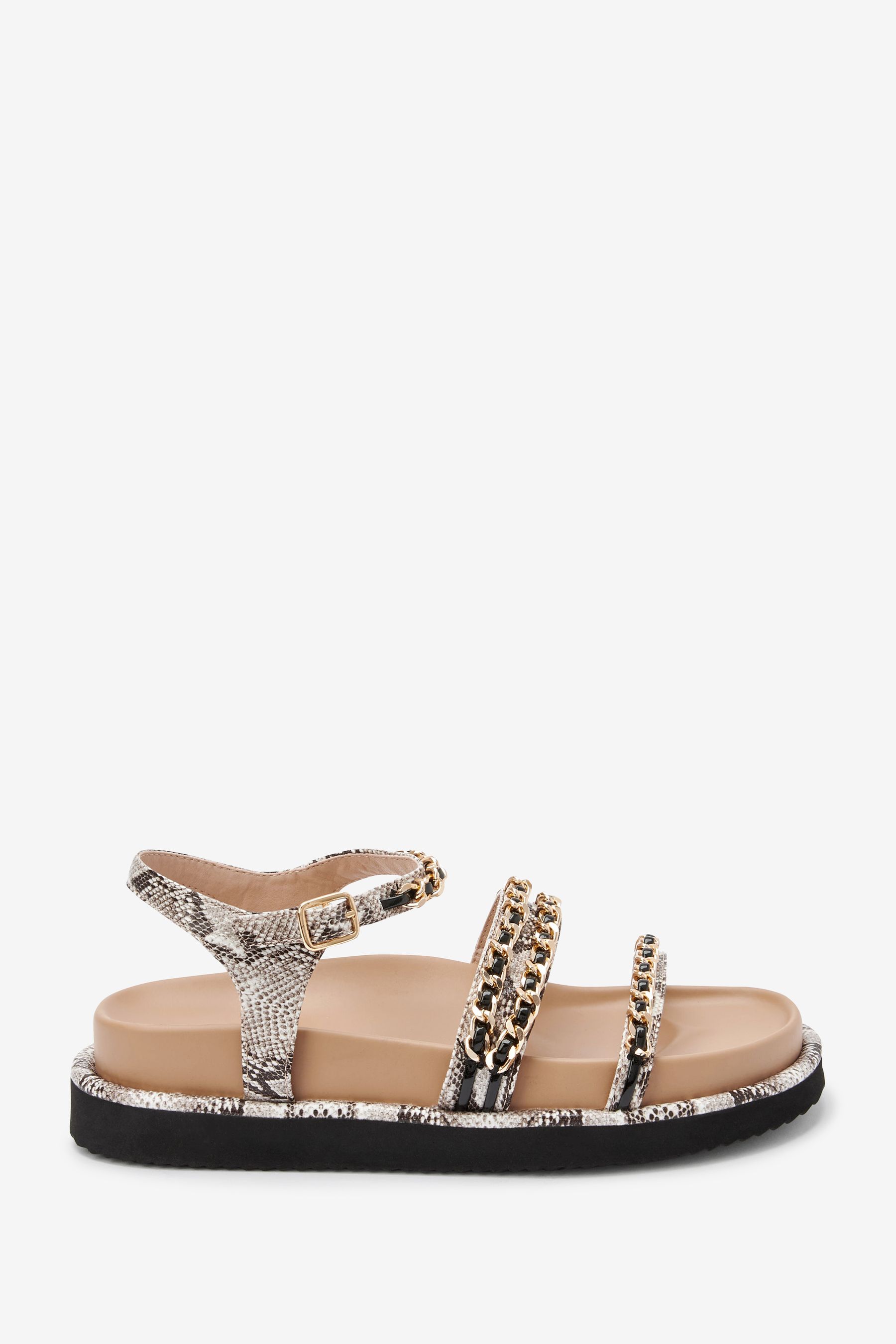 Buy River Island Cream Multi Chain Chunky Sandals from Next Lithuania