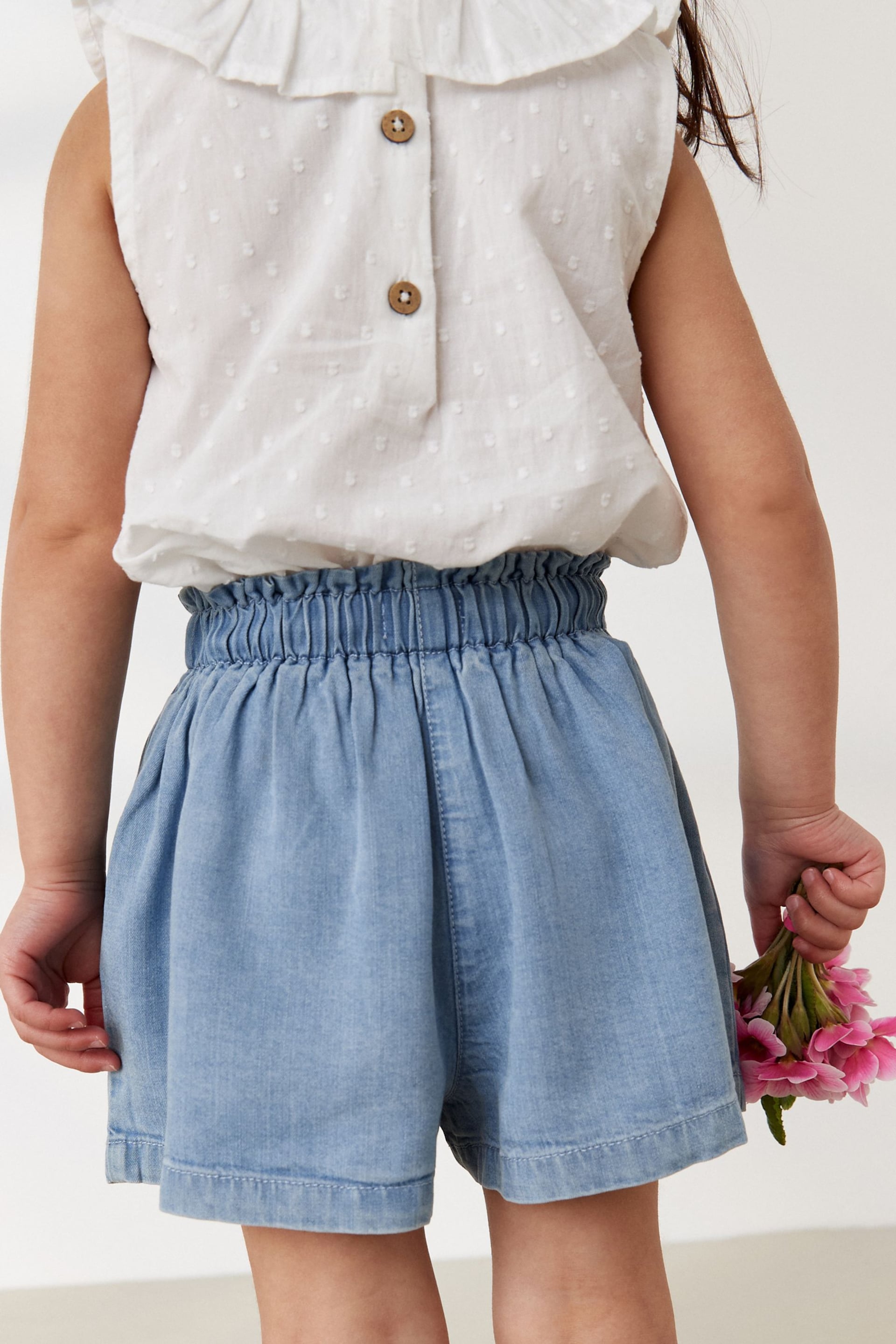 Denim Button Shorts (3mths-7yrs) - Image 3 of 5