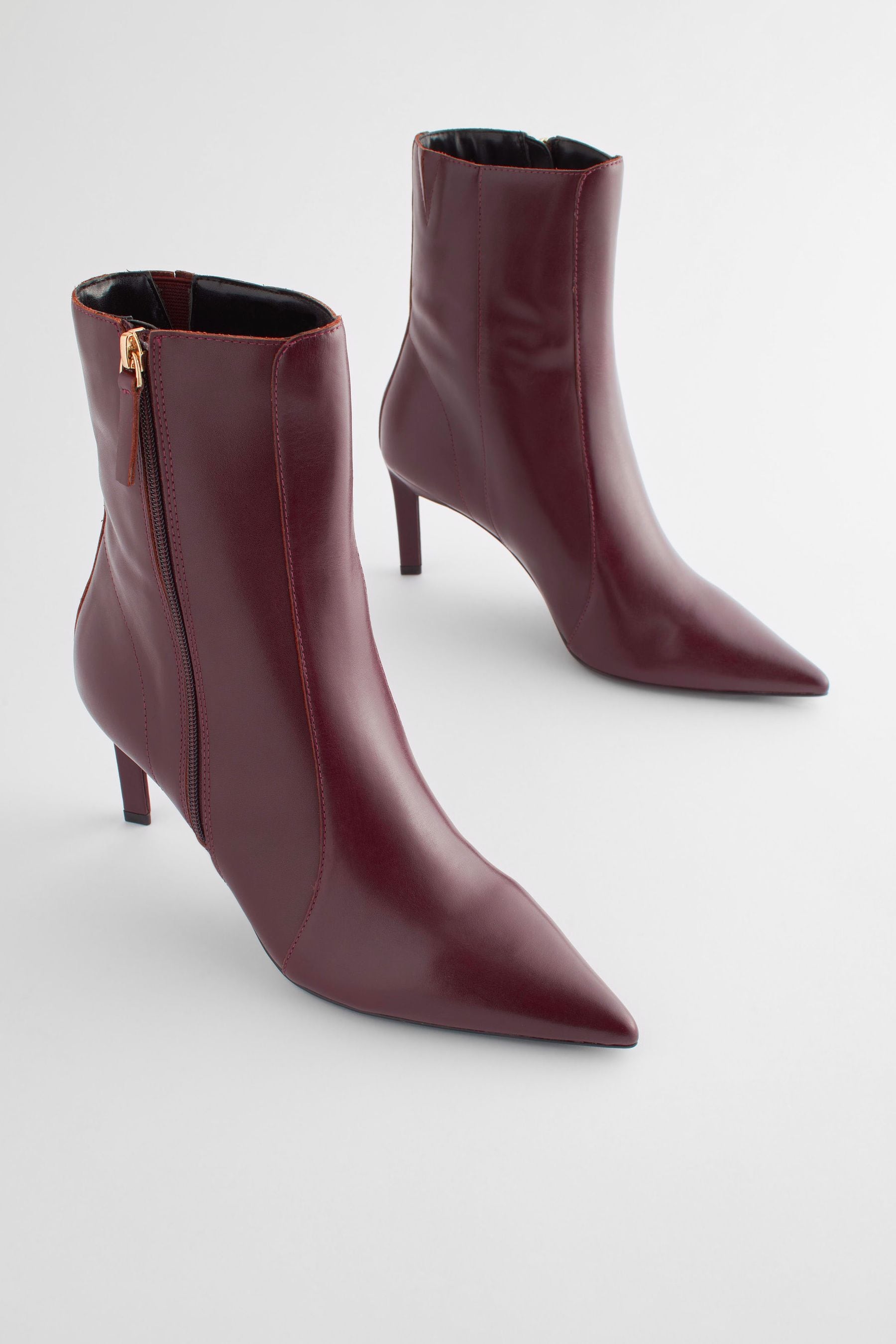 Buy Burgundy Red Forever Comfort Point Toe Heeled Boots from Next Ireland