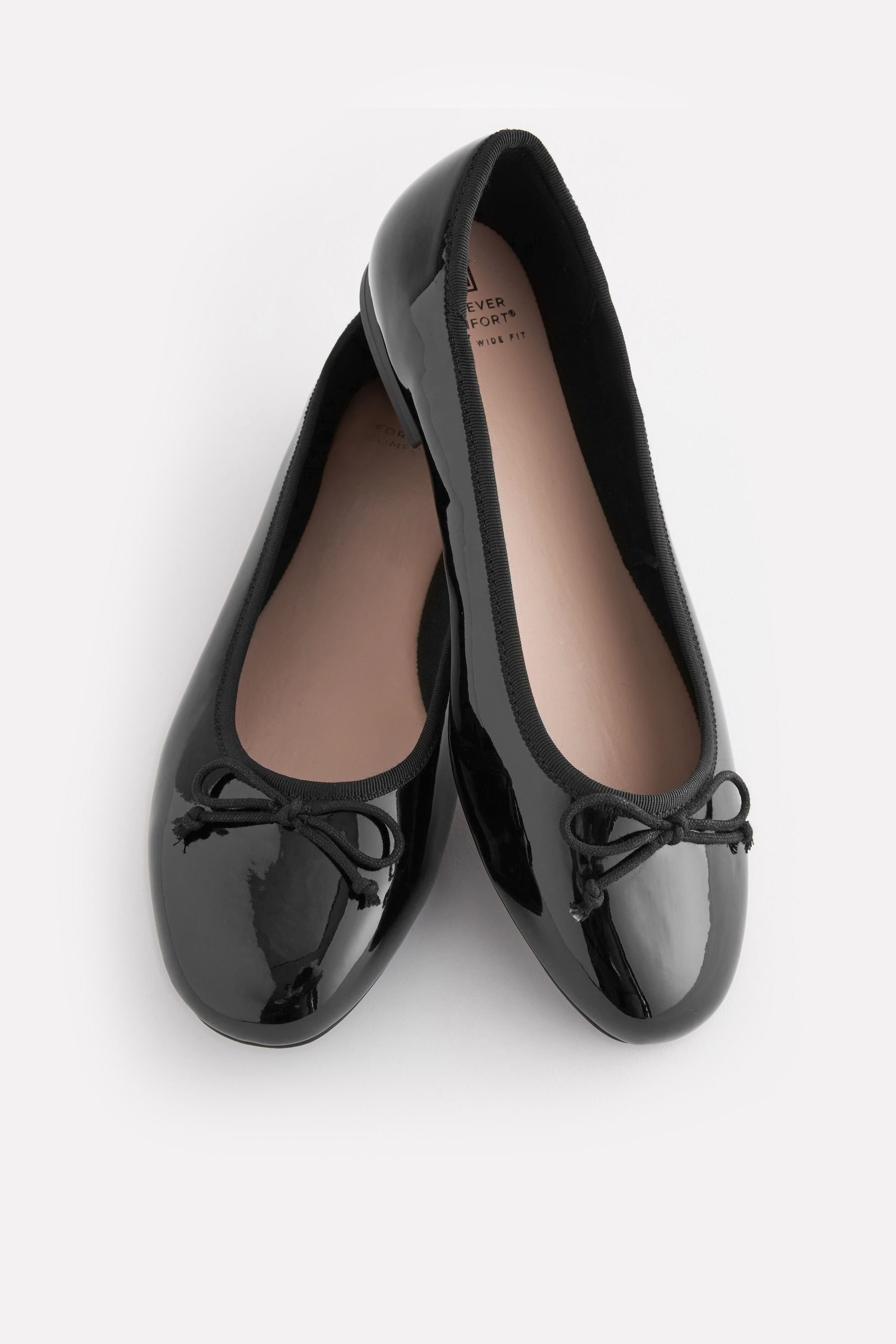 Buy Black Extra Wide Fit Forever Comfort Ballerinas Shoes from the Next UK online shop