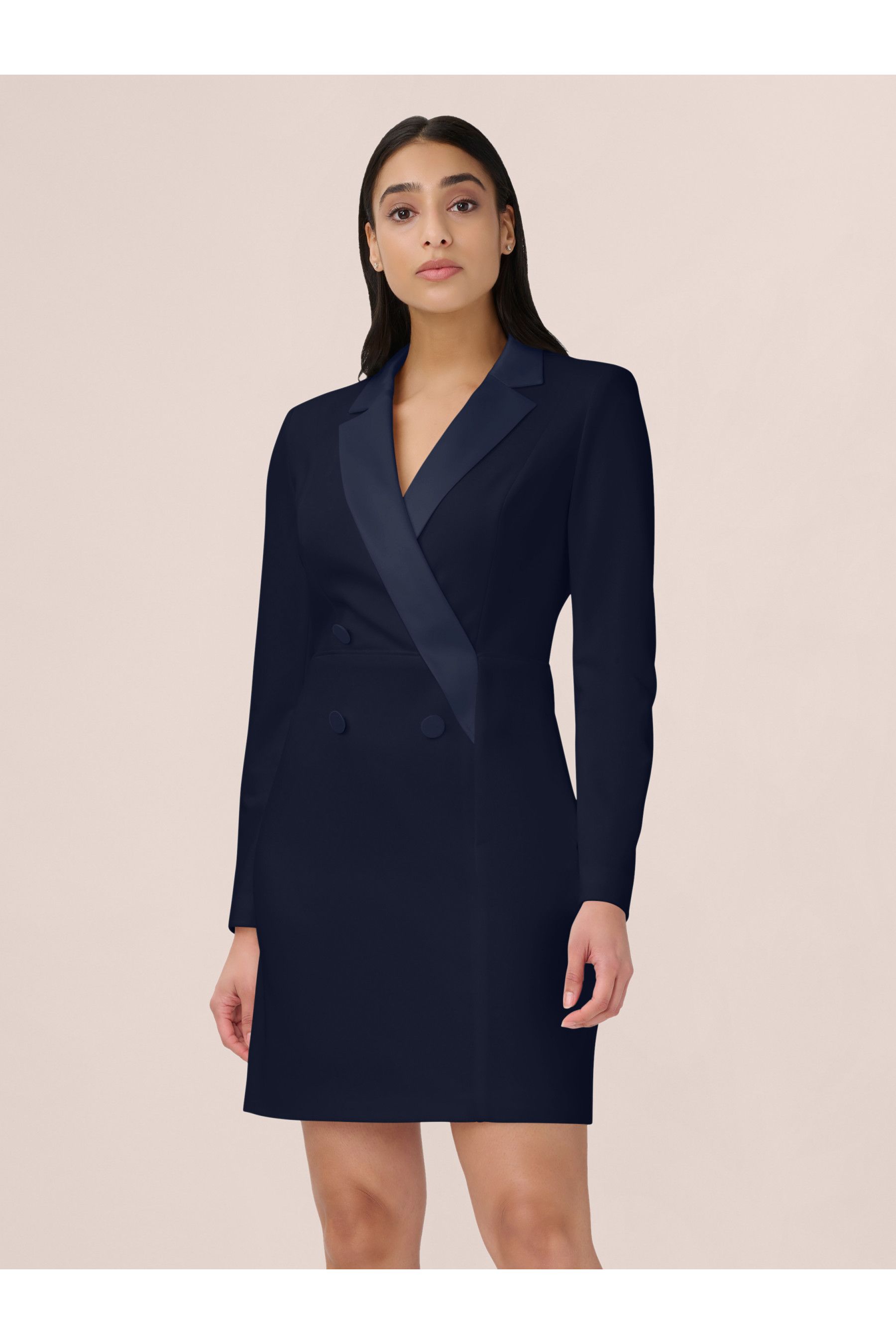 Buy Adrianna Papell Crepe Tuxedo Sheath Dress from Next Luxembourg