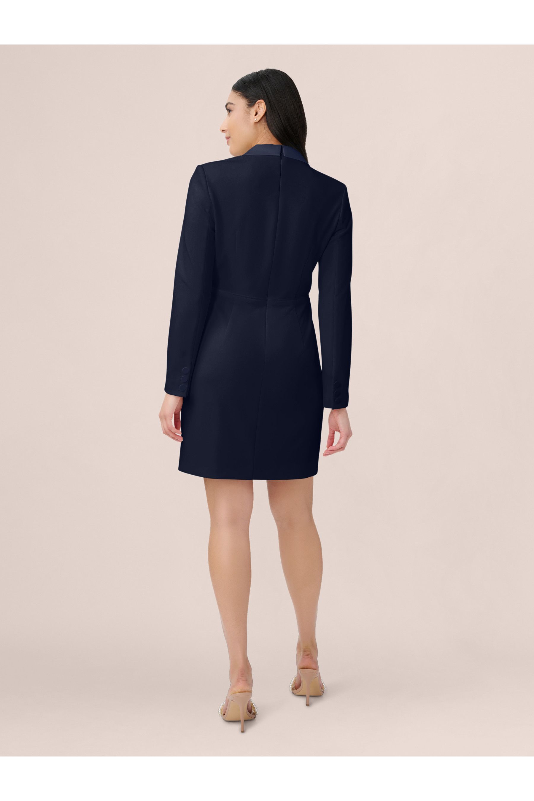 Buy Adrianna Papell Crepe Tuxedo Sheath Dress from Next Luxembourg
