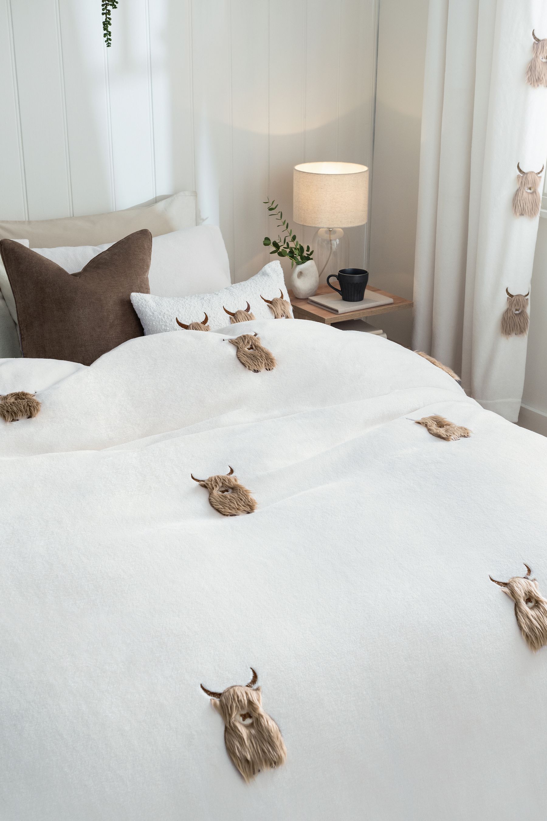 Buy Cream 3D Hamish The Highland Cow Fleece Duvet Cover and Pillowcase Set from the Next UK online shop