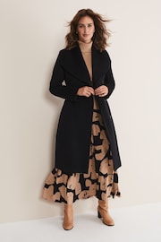 Phase Eight Black Belted Nicci Wool Coat - Image 2 of 7