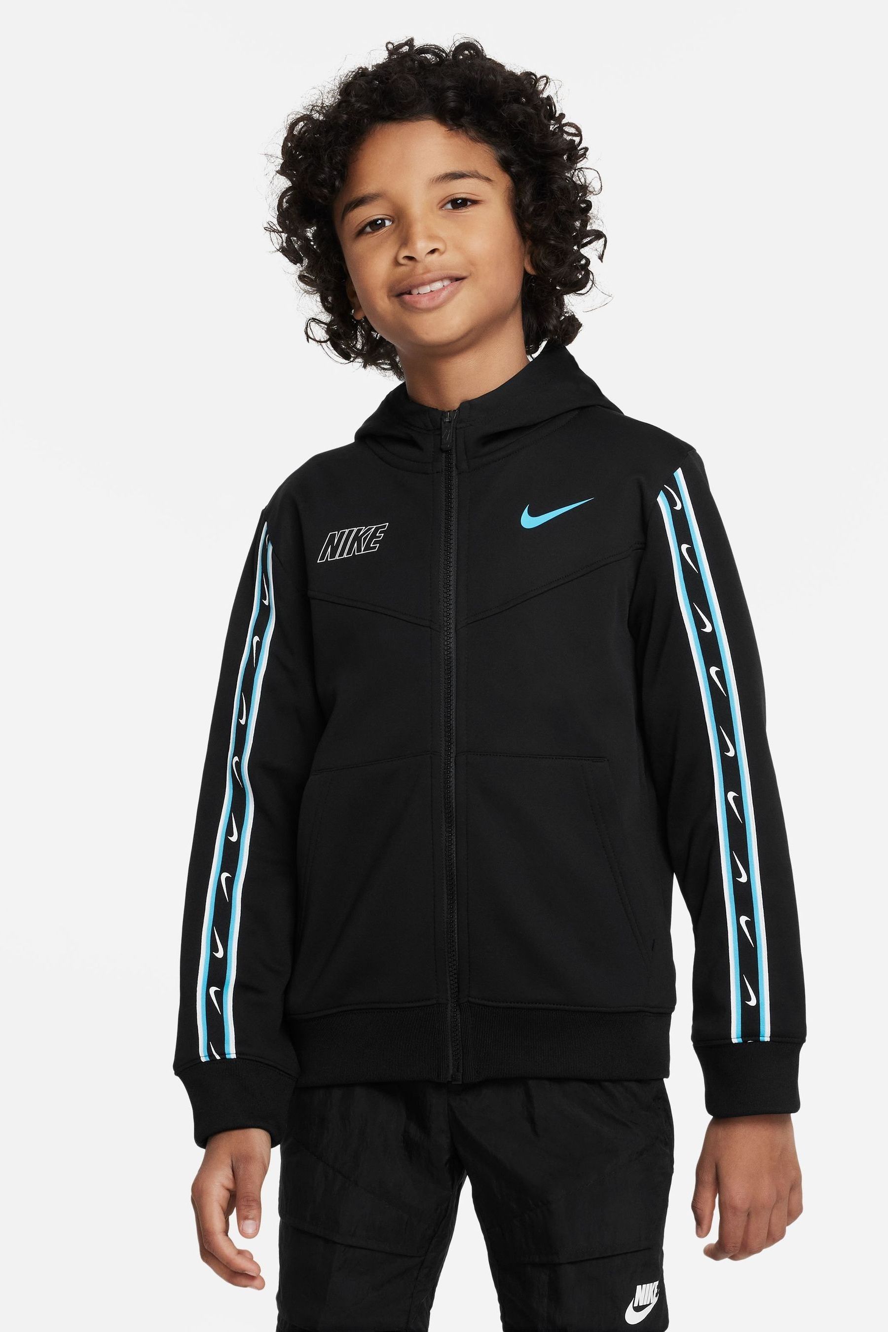 Buy Nike Black Repeat Full Zip Hoodie from Next Lithuania