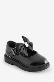 Baker by Ted Baker Girls Back to School Mary Jane Black Shoes with Bow - Image 1 of 6