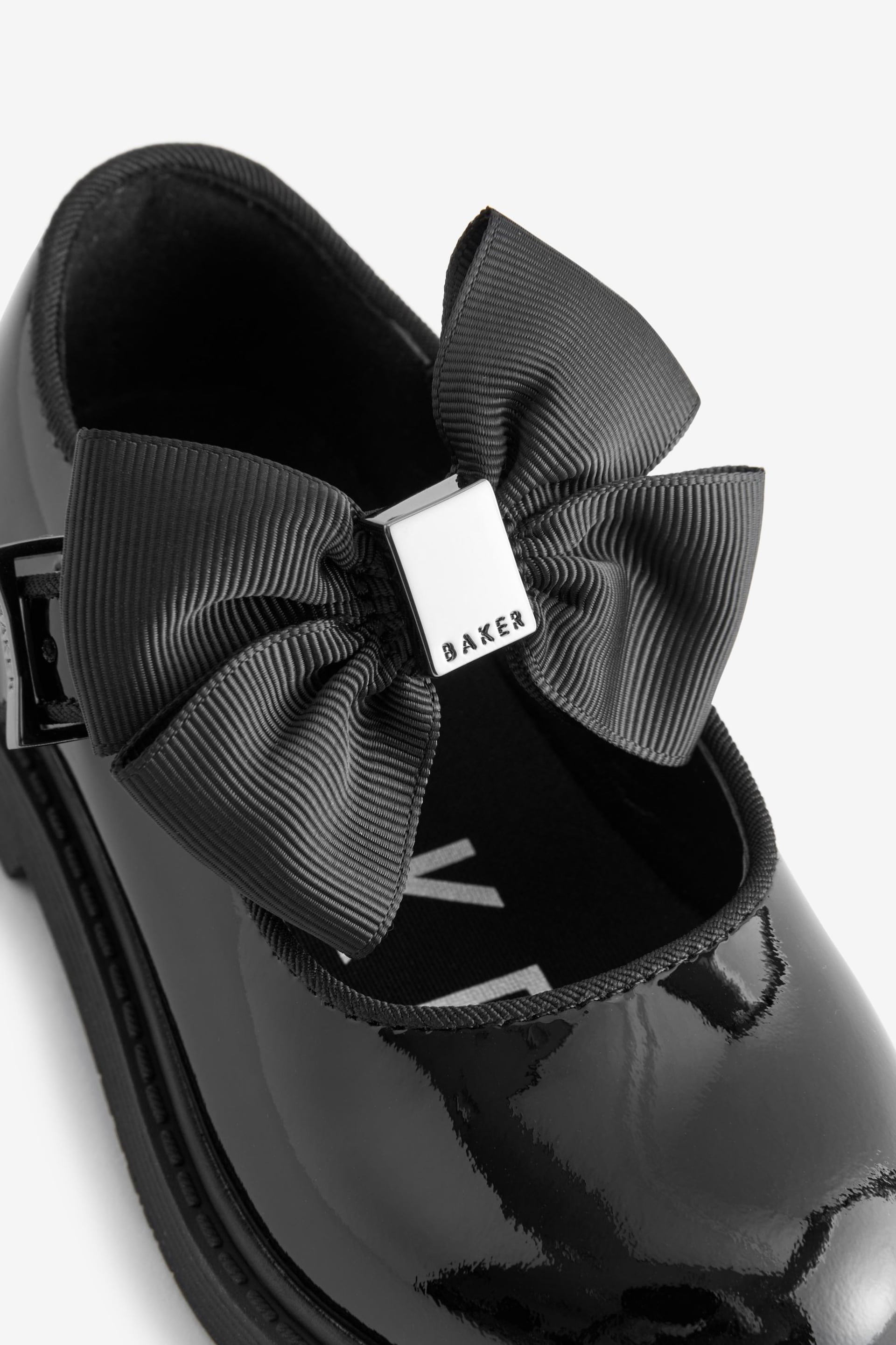 Baker by Ted Baker Girls Back to School Mary Jane Black Shoes with Bow - Image 4 of 6