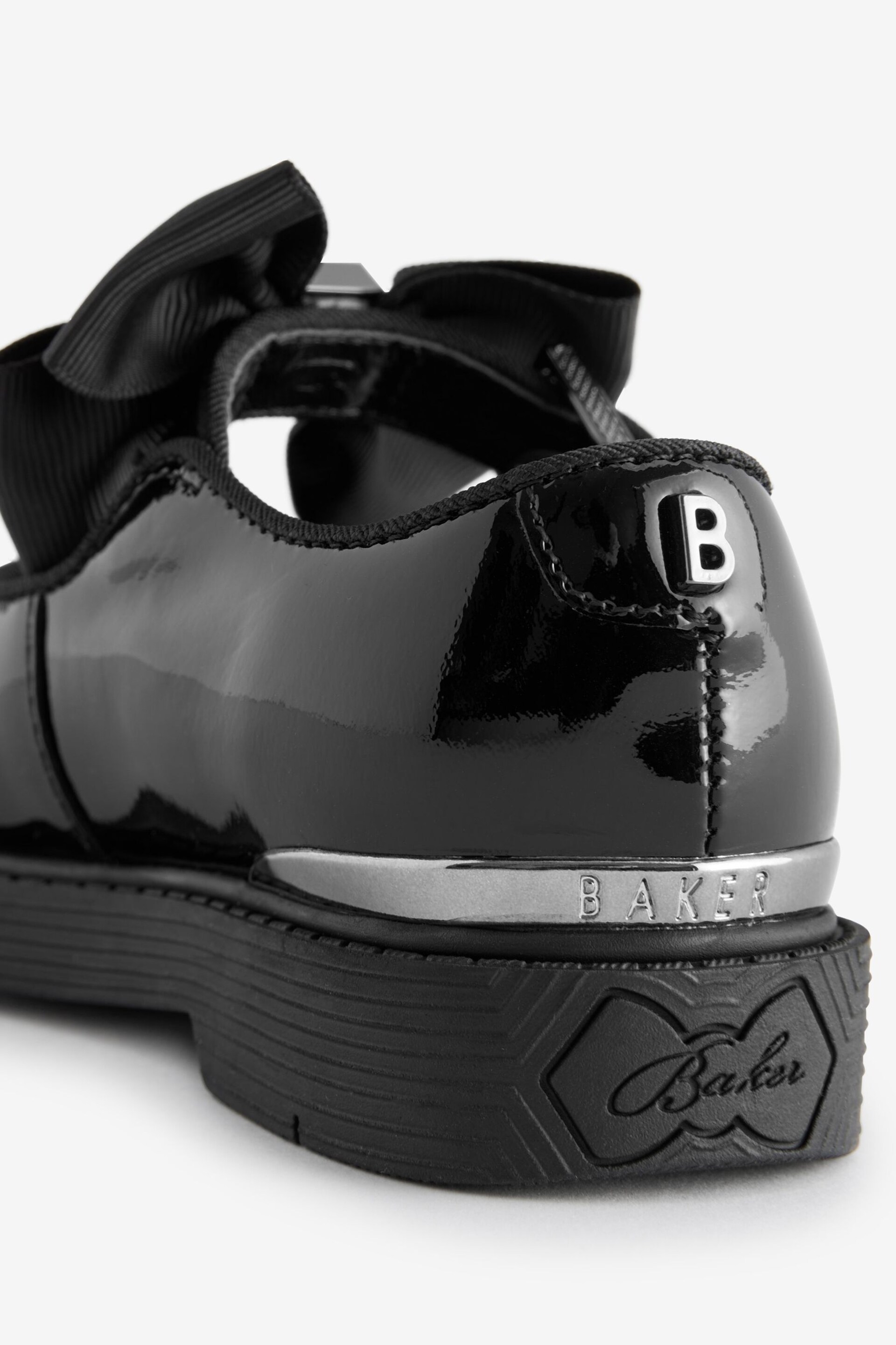 Baker by Ted Baker Girls Back to School Mary Jane Black Shoes with Bow - Image 6 of 6