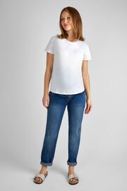 JoJo Maman Bébé Vintage Wash Slim Boyfriend Maternity Jeans - Image 1 of 6