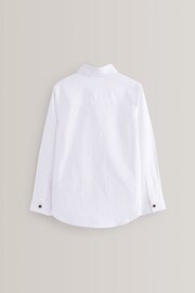 White Long Sleeve Linen Blend Shirt (3-16yrs) - Image 2 of 2