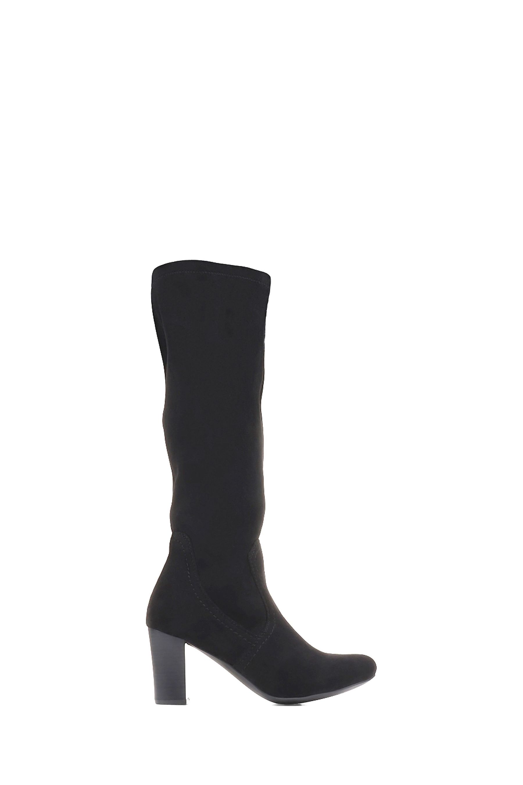Buy Pavers Knee High Heeled Black Sock Boots from Next Luxembourg