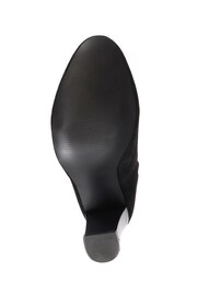 Pavers Knee High Heeled Black Sock Boots - Image 5 of 5