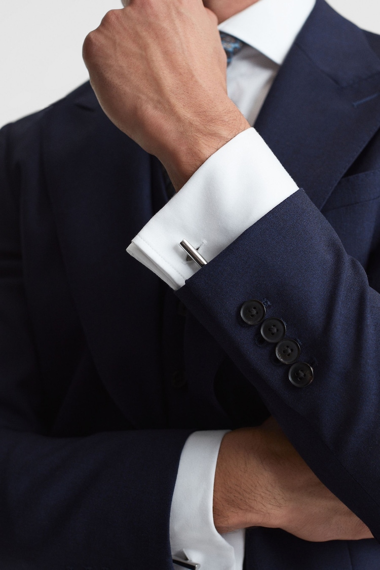 Reiss Silver Blake Bar Cufflinks - Image 2 of 5